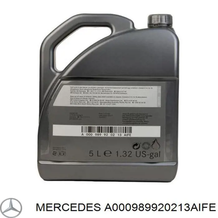 Aceite de motor A000989920213AIFE Mercedes