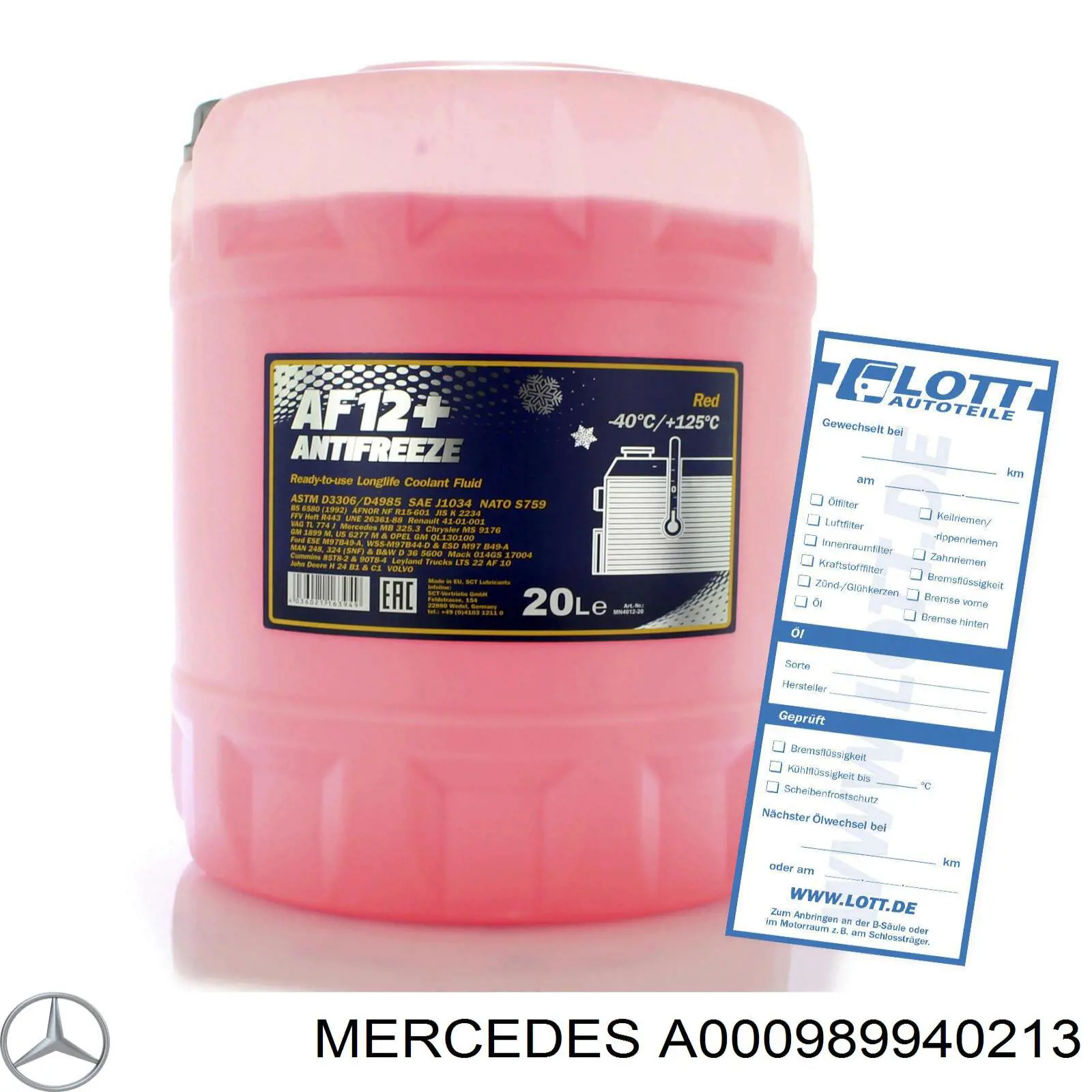 Aceite de motor A000989940213 Mercedes