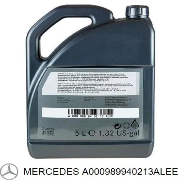 Aceite de motor A000989940213ALEE Mercedes