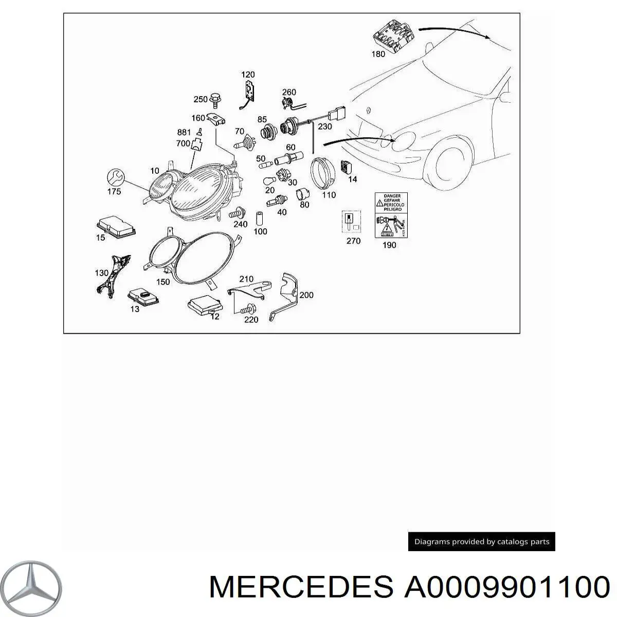  Mercedes A0009901100 precio, desde 8,59 EUR