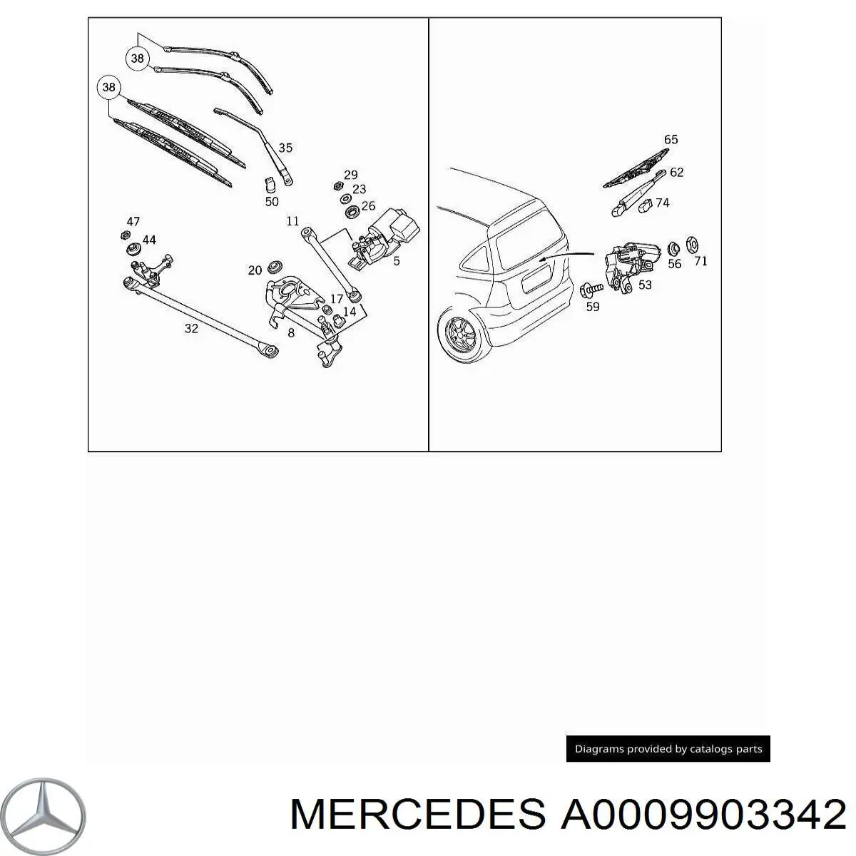 Mercedes A0009903342 precio, desde 5,11 EUR