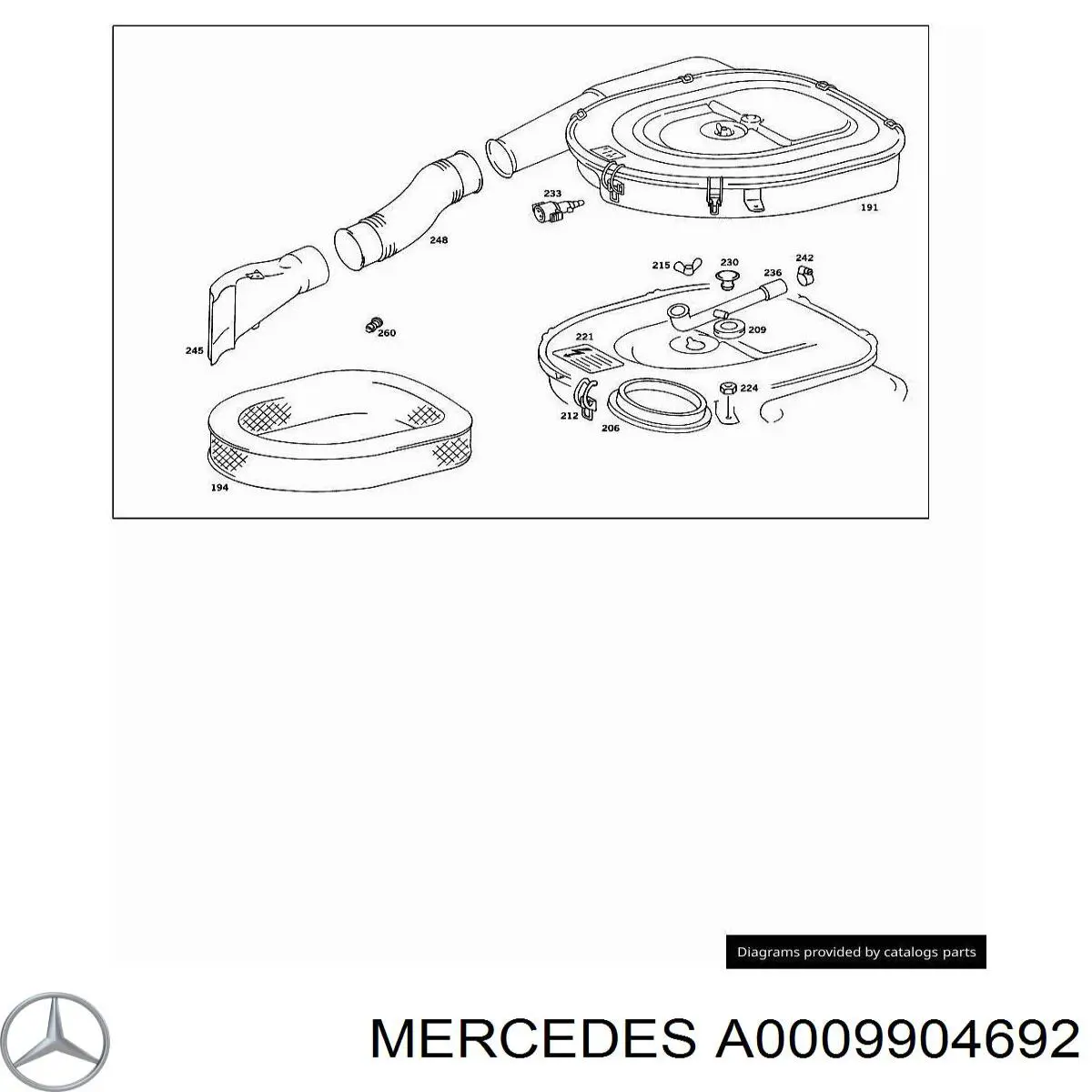 Mercedes A0009904692 precio, desde 1,19 EUR