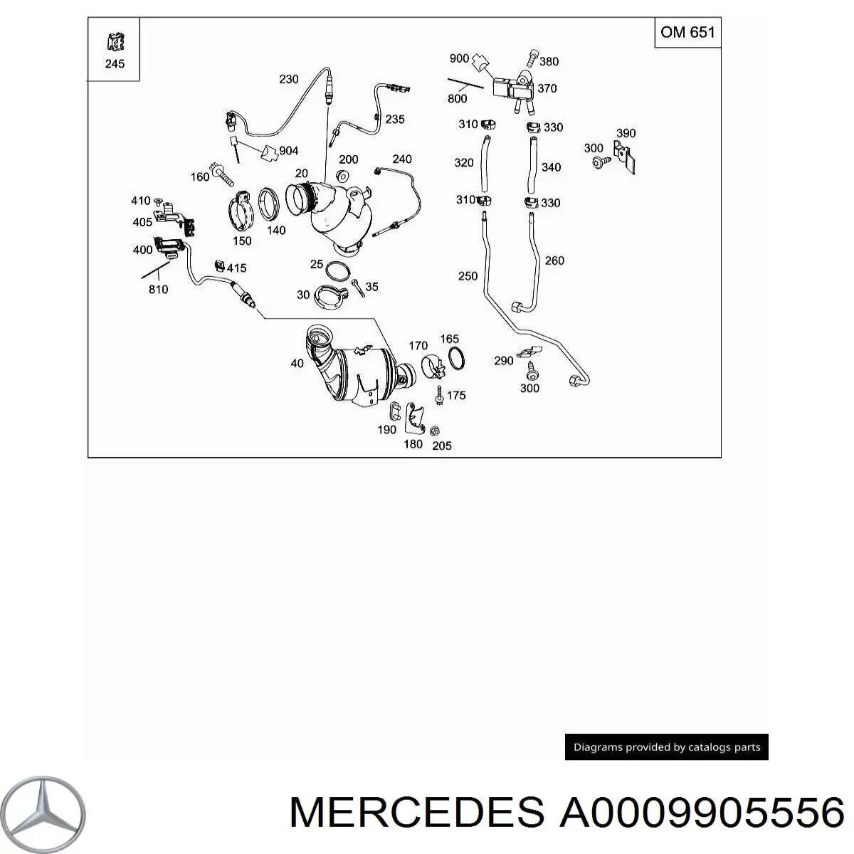 A0009905556 Mercedes 