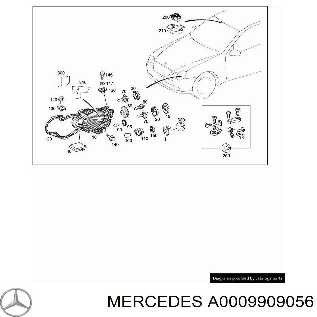  Mercedes A0009909056 precio, desde 3,02 EUR