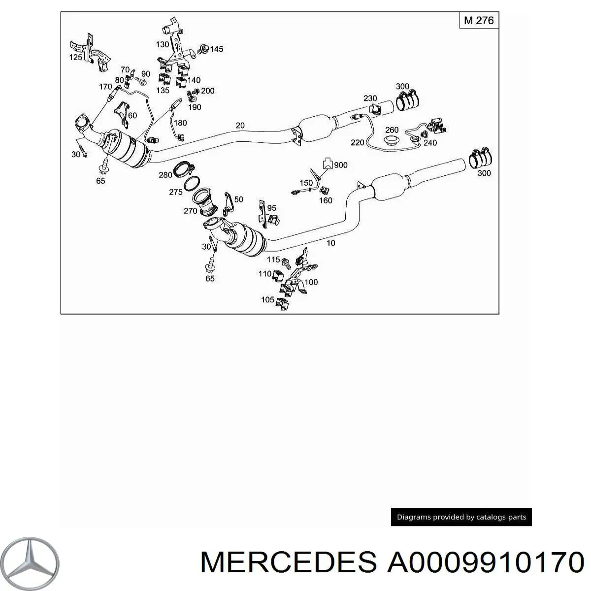 Clip de fijación de moldura de parabrisas A0009910170 Mercedes