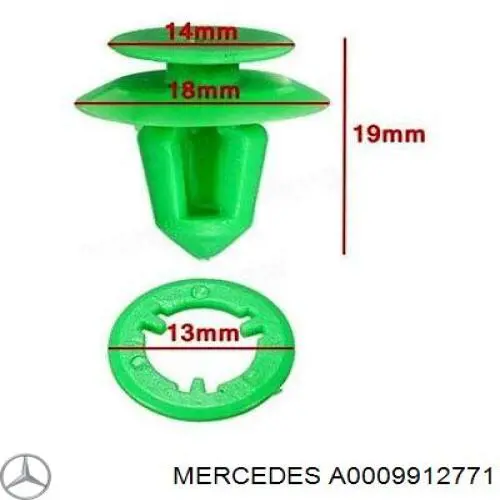 Comprar 0019915971 Mercedes Clip de fijación de revestimiento de puerta
