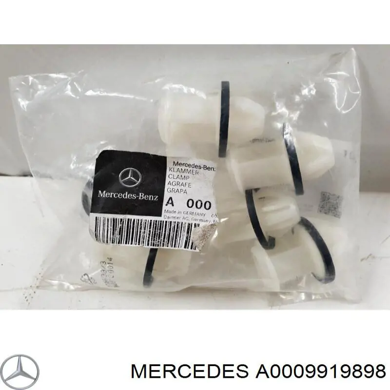 A0009919898 Mercedes embellecedor del pilar de la carrocería del pistón (clip)