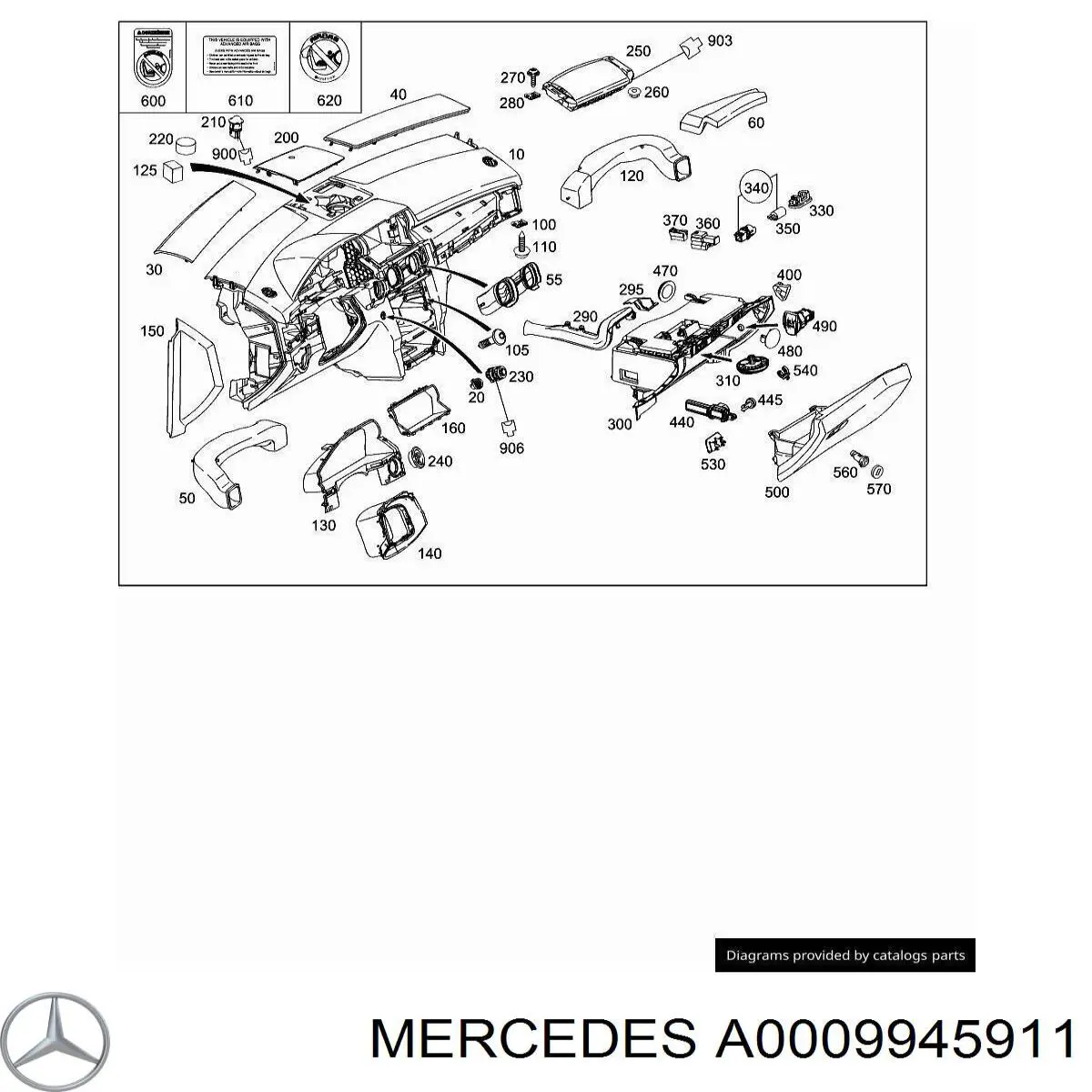 A0009945911 Mercedes 