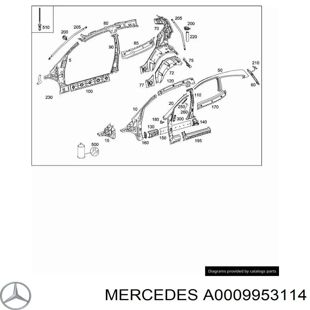 A0009953114 Mercedes 