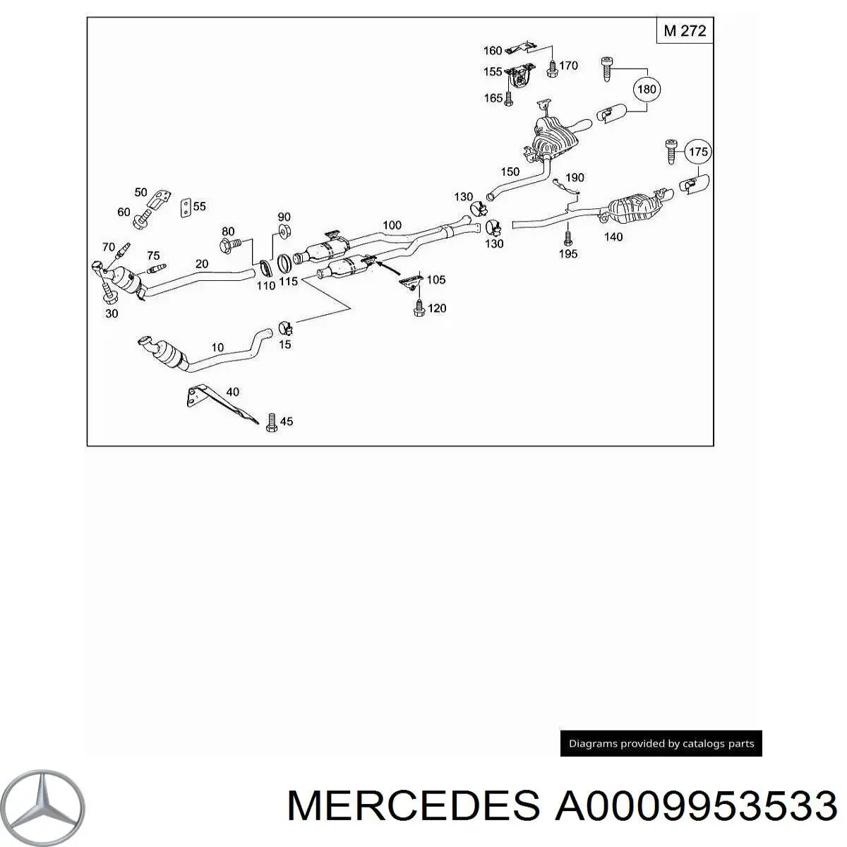 Comprar A0009953533 Mercedes Abrazadera de fijación del catalizador a la turbina