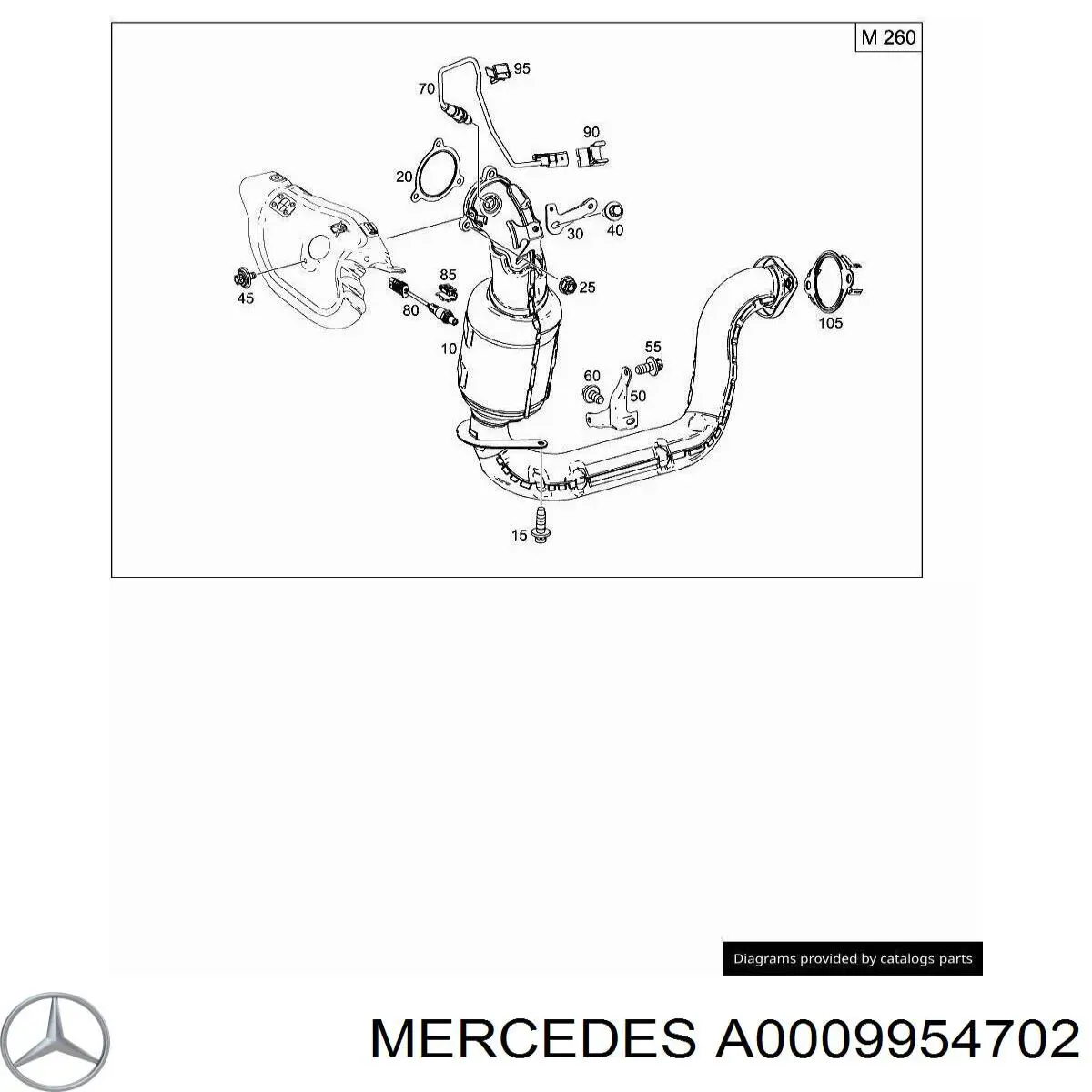 Abrazadera delantera del silenciador Mercedes A0009954702 precio, desde 14,16 EUR
