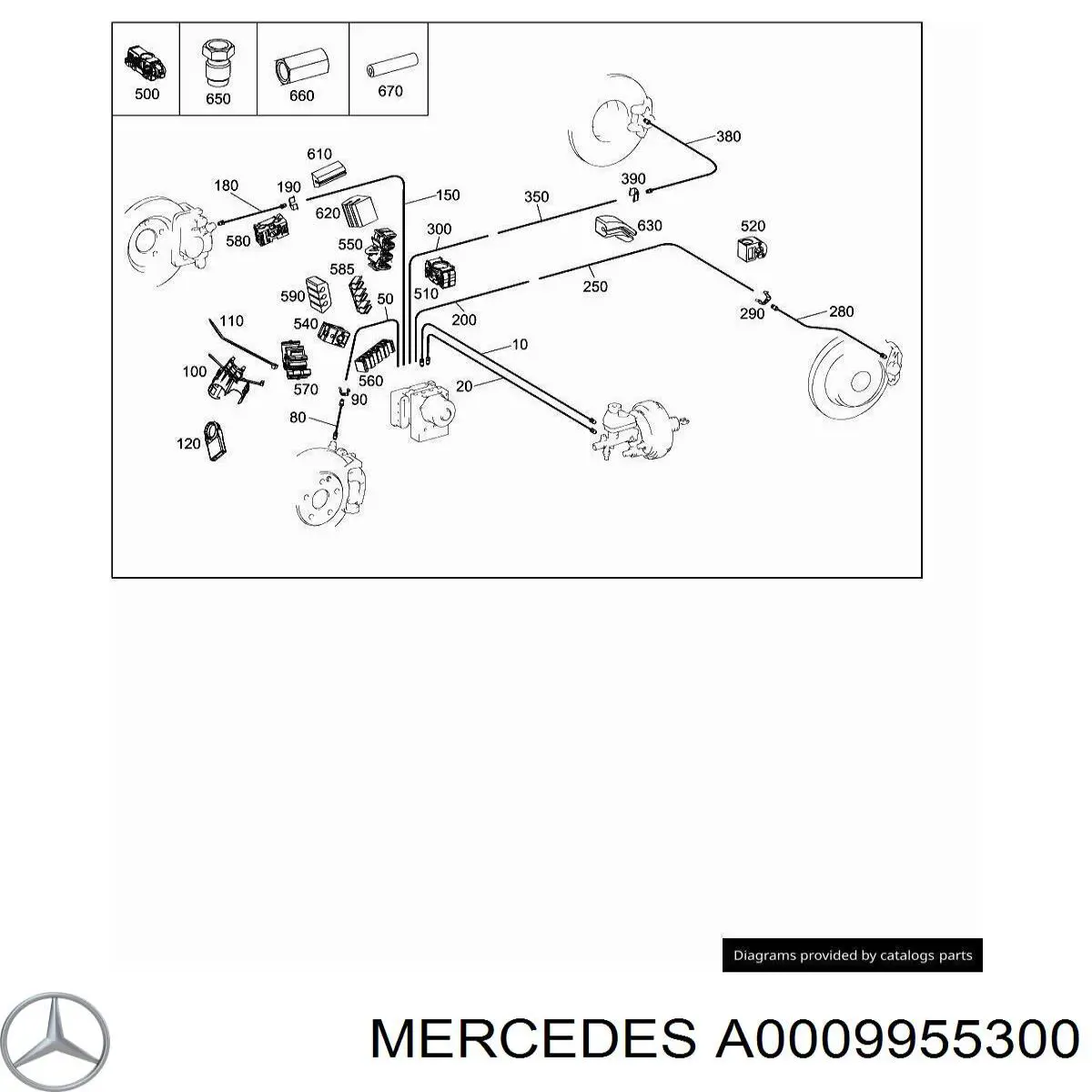  Mercedes A0009955300 precio, desde 3,18 EUR