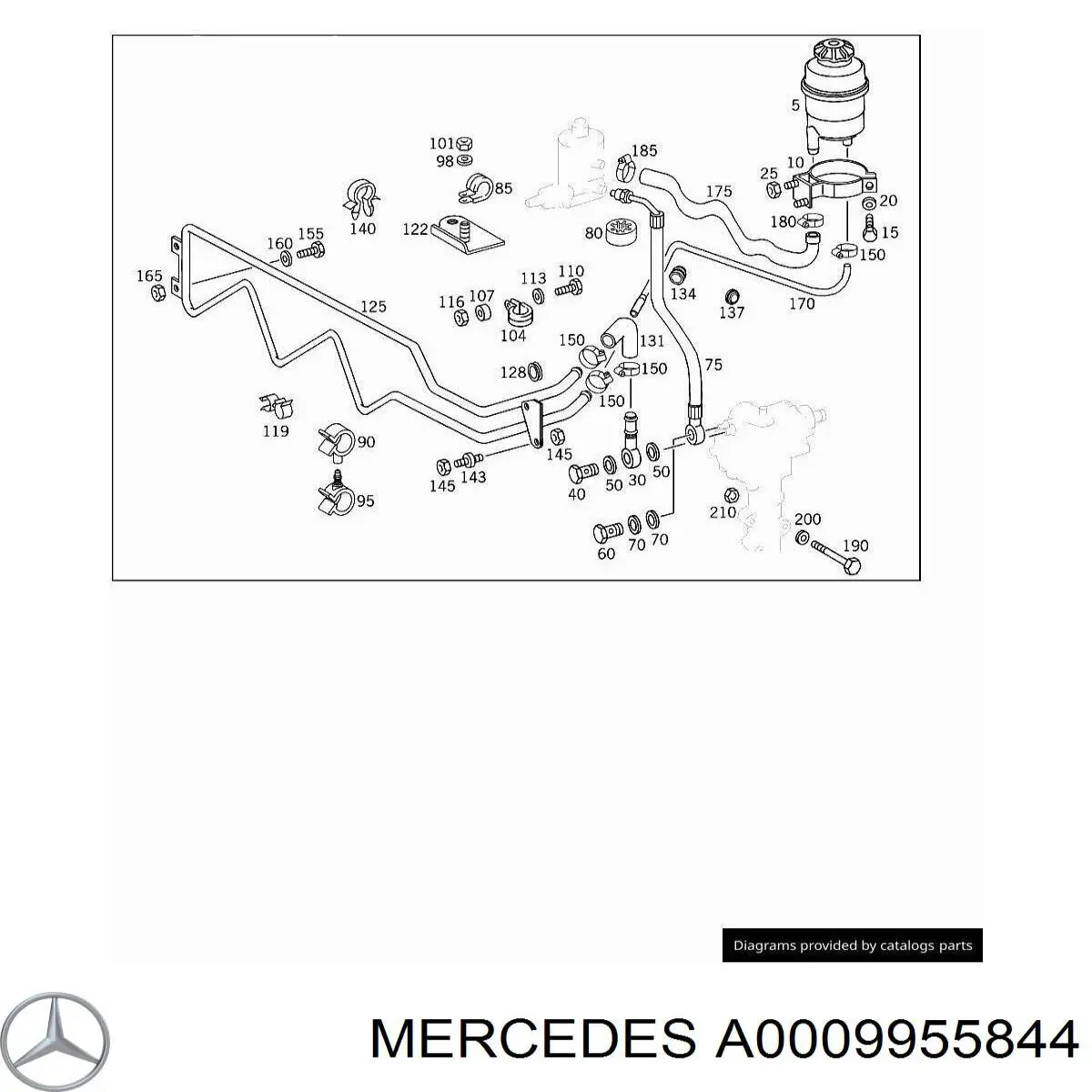 Abrazadera de cableado Mercedes A0009956044