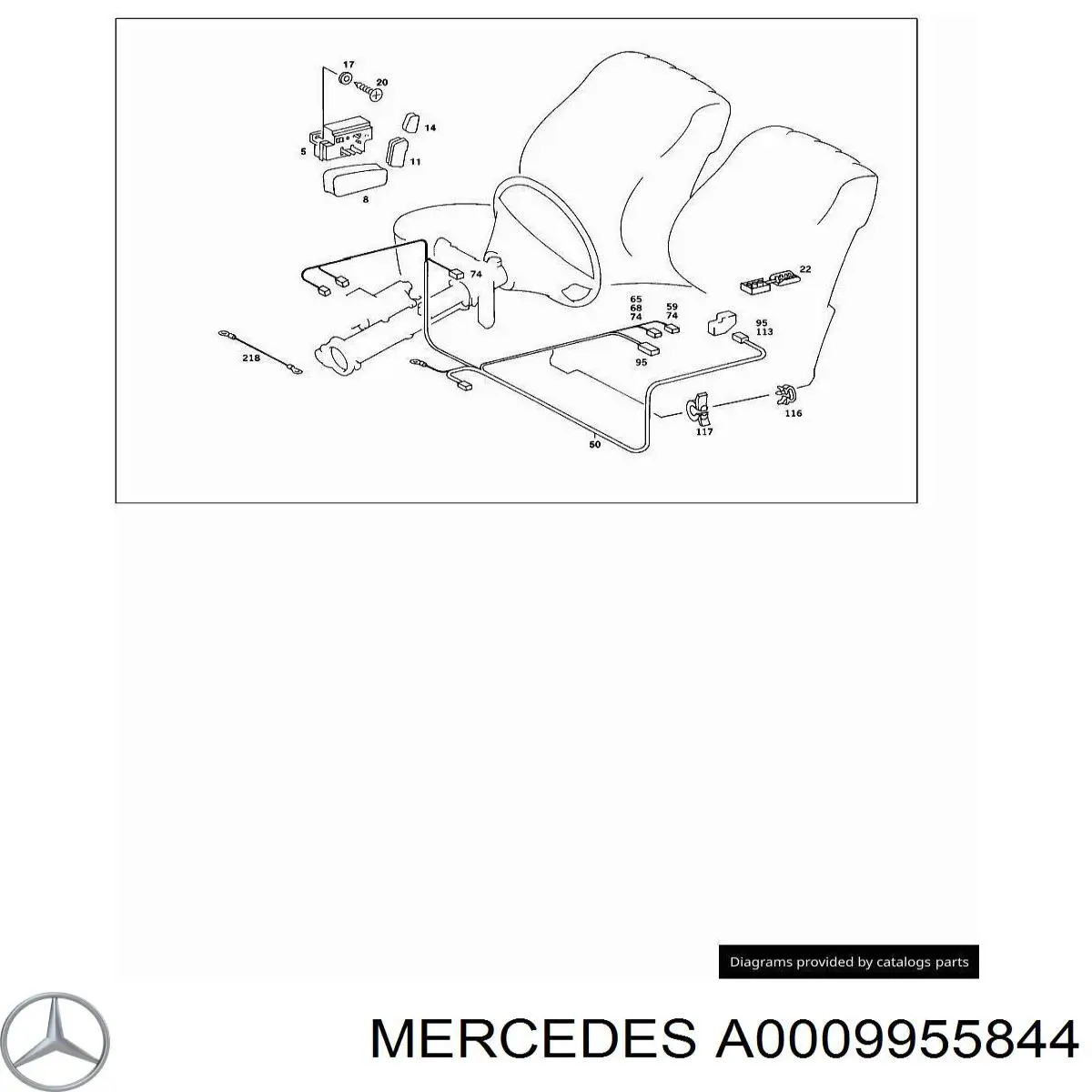 Comprar A0009955844 Mercedes Abrazadera de cableado