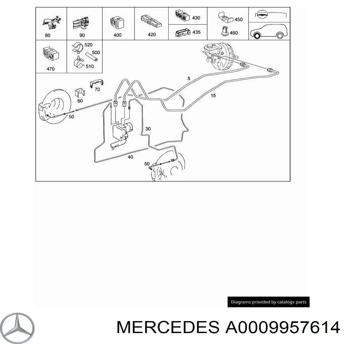 Comprar A0004291240 Mercedes Abrazadera de tubo de freno
