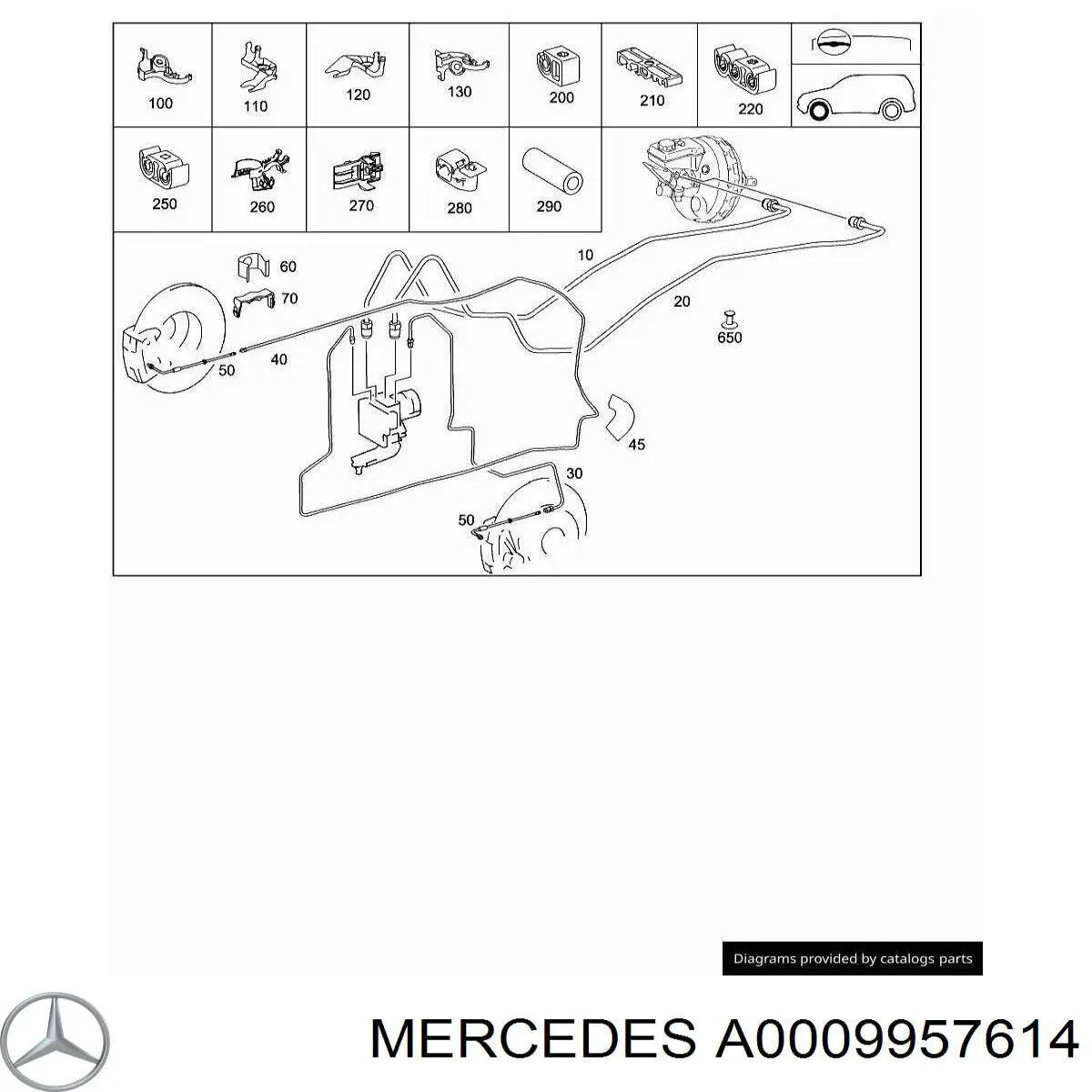 Abrazadera de tubo de freno Mercedes A0004291240 precio, desde 16,36 EUR