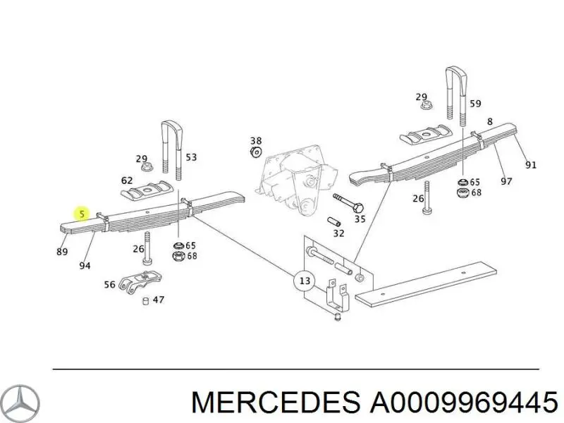 Terminal de varilla de la caja de cambios A0009969445 Mercedes