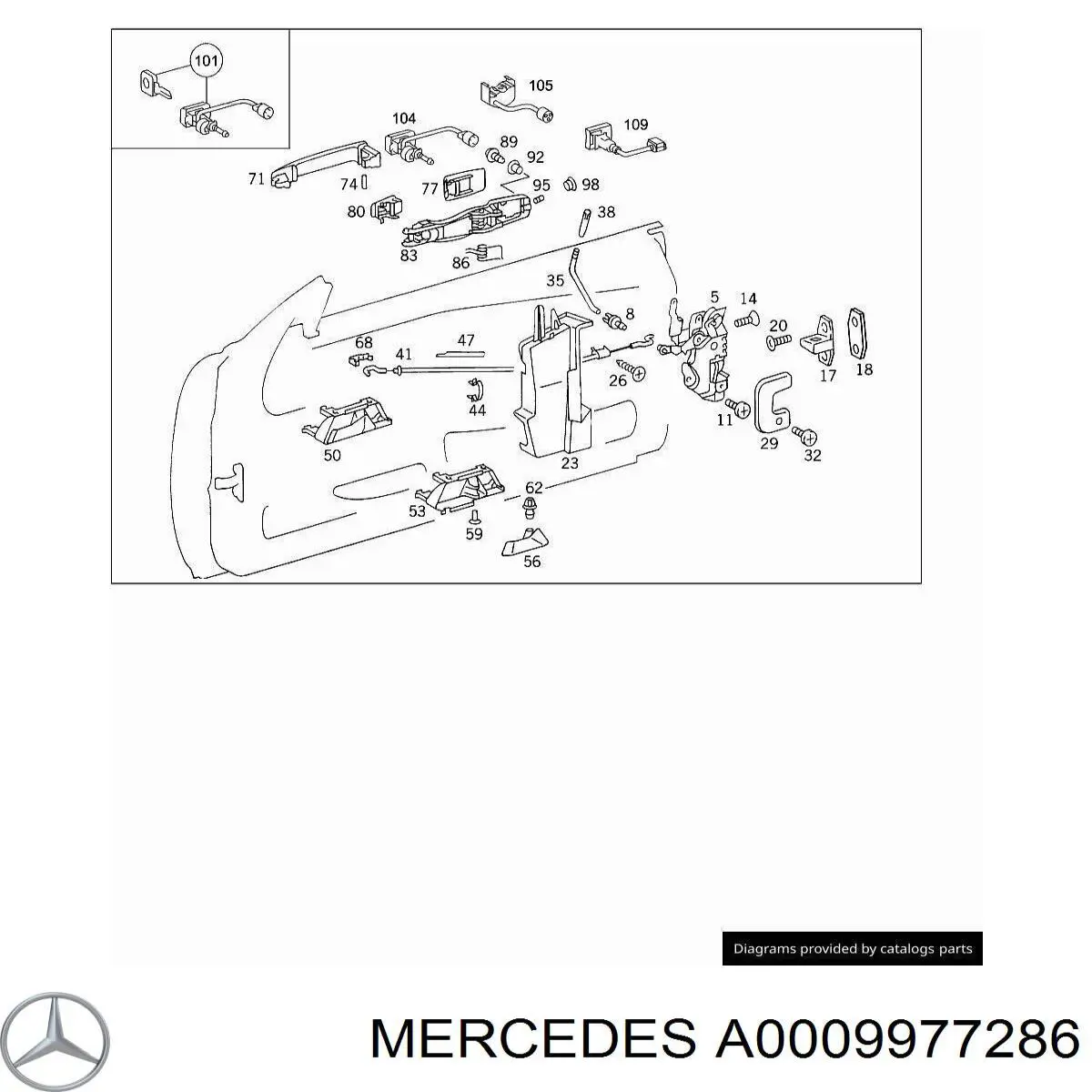 Comprar A0009973320 Mercedes Tapa de depósito de limpiaparabrisas