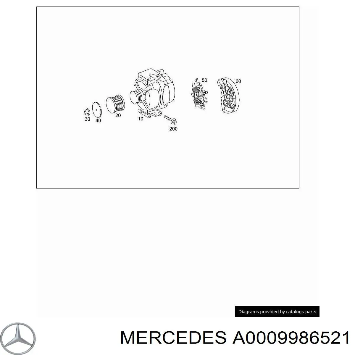 Tapa de la polea del alternador Mercedes A0009986521 precio, desde 1,09 EUR