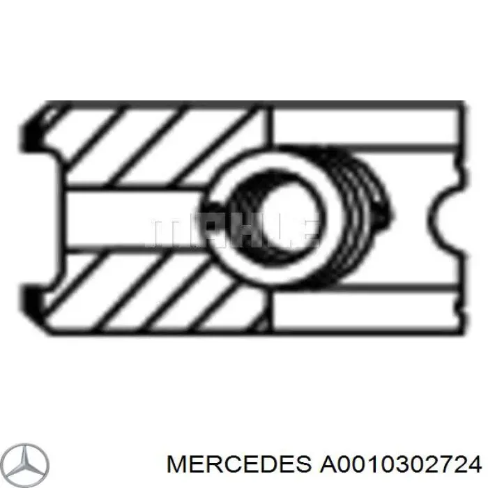 A0010302724 Mercedes aros de pistón para 1 cilindro, std