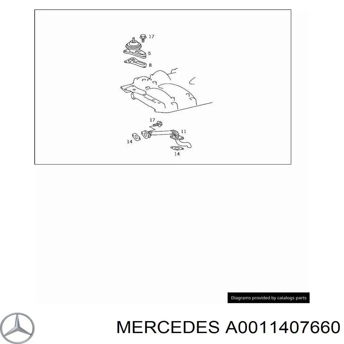 A0011407660 Mercedes válvula, agr