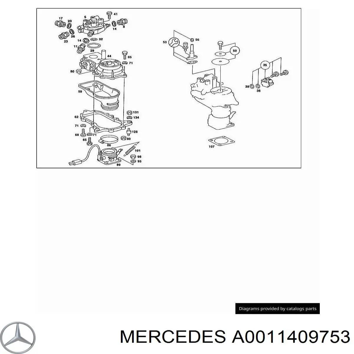 Cuerpo de aceleración completo Mercedes A0011407953 precio, desde 327,97 EUR