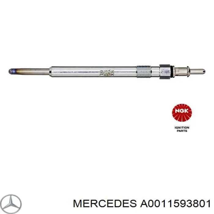 A0011593801 Mercedes bujía de precalentamiento