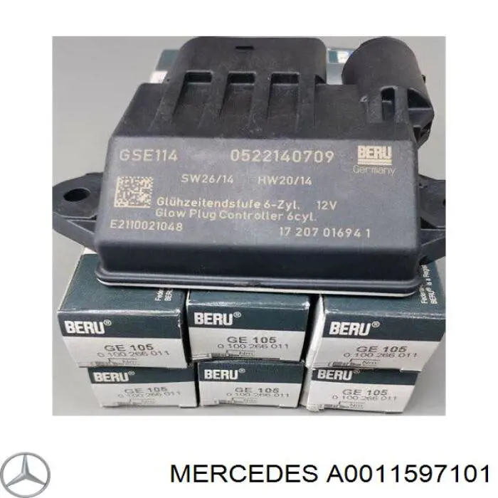 A0011597101 Mercedes bujía de precalentamiento
