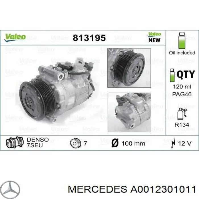 Comprar A0012301011 Mercedes Compresor de aire acondicionado coche