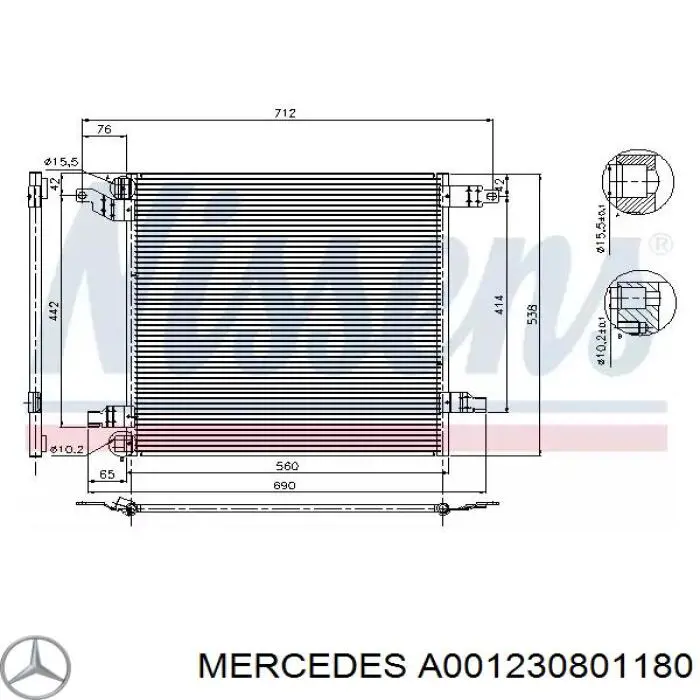 A001230801180 Mercedes compresor de aire acondicionado