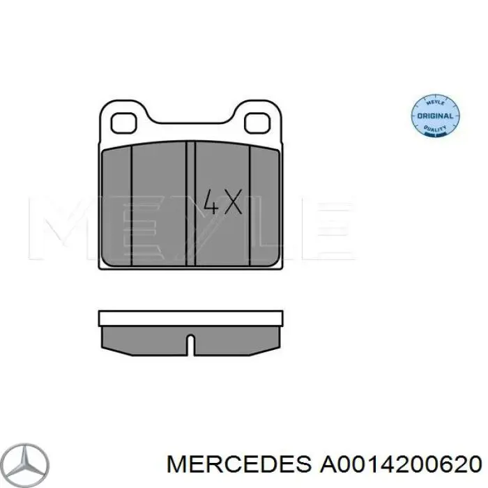 Pastillas traseras de freno Mercedes A0014200620 precio, desde 16,28 EUR