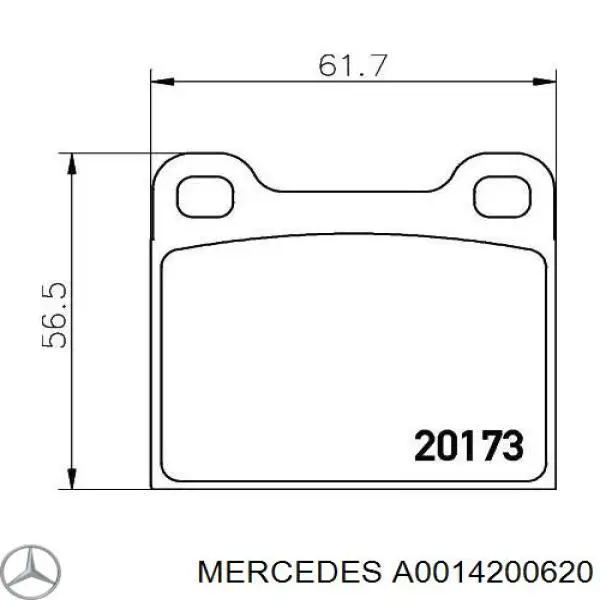 Comprar A0014200620 Mercedes Pastillas de freno traseras