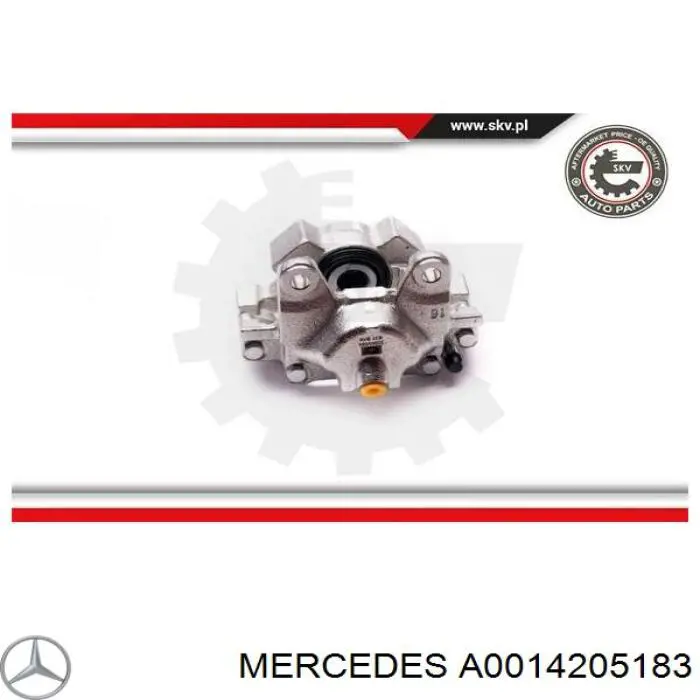 Pinza de freno trasera derecha Mercedes A0014205183 precio, desde 57,26 EUR