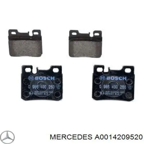 Comprar A0014209520 Mercedes Pastillas de freno traseras