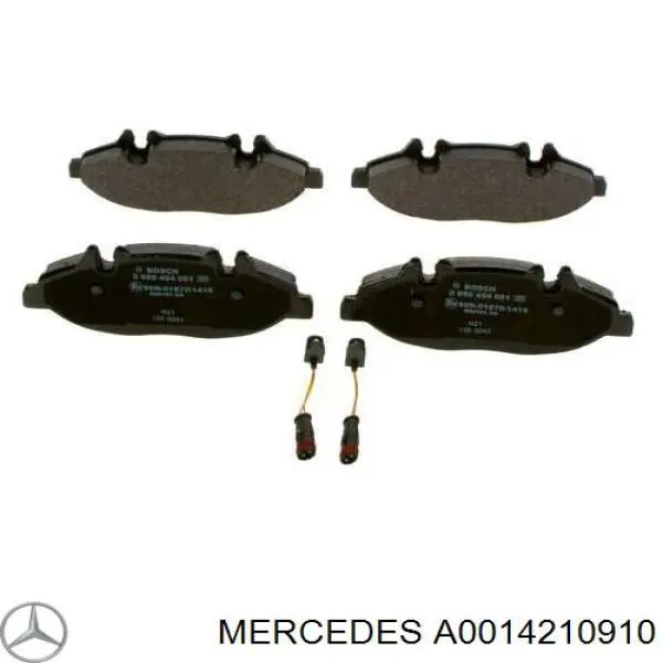 A0014210910 Mercedes pastillas de freno delanteras