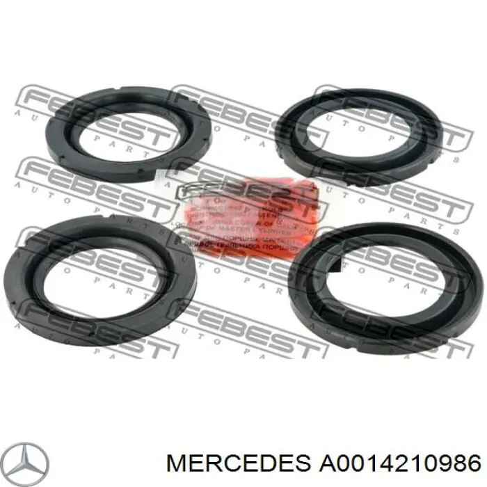 A0014210986 Mercedes juego de reparación, pinza de freno delantero