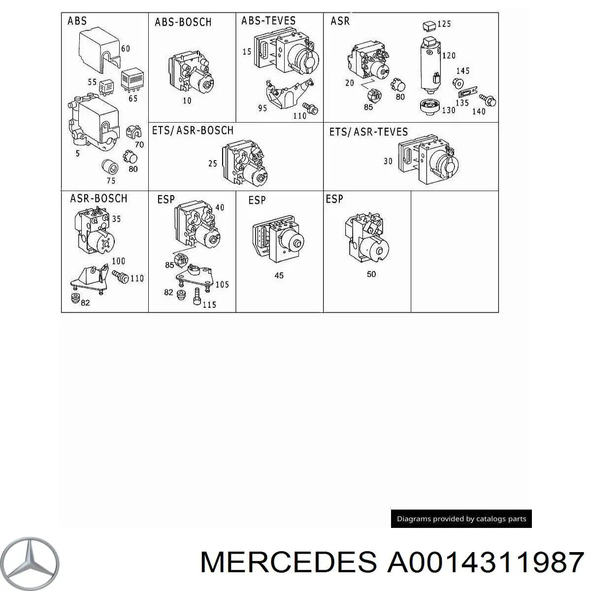  Mercedes A0014311987 precio, desde 78,98 EUR