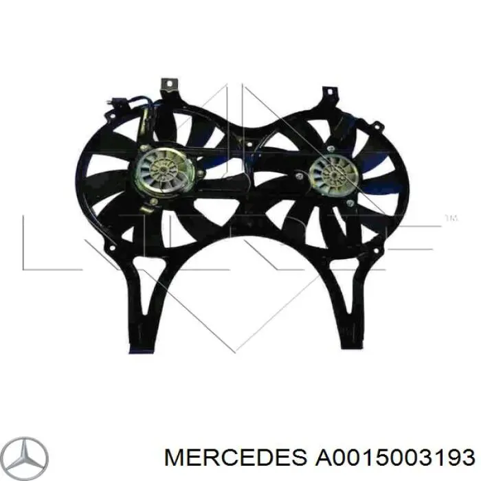 A0015003193 Mercedes difusor de radiador, aire acondicionado, completo con motor y rodete