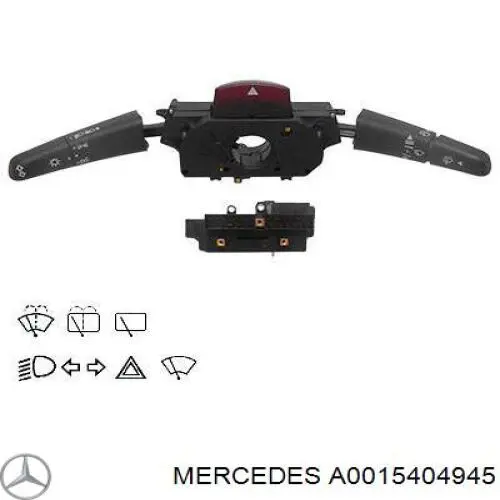 A0015404945 Mercedes conmutador en la columna de dirección completo