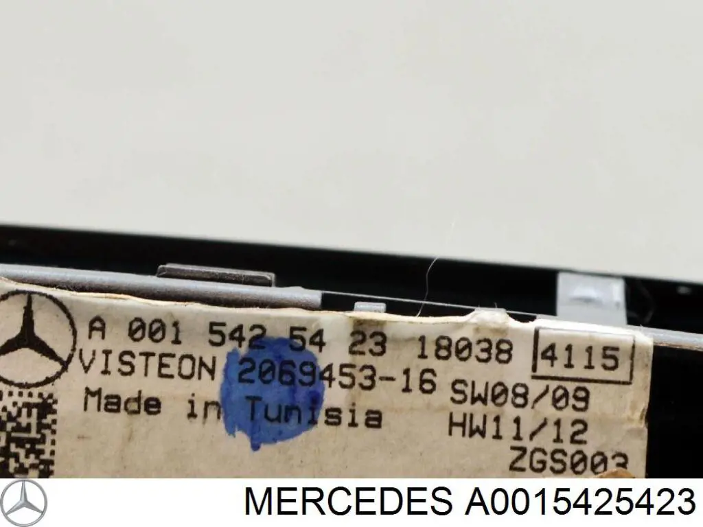 A0015425423 Mercedes Pantalla de sensor de aparcamiento