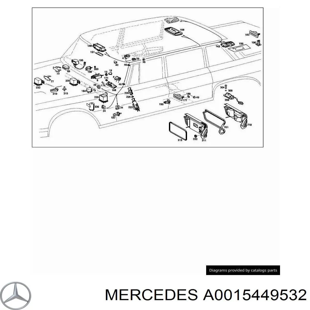A0015449532 Mercedes Intermitente de espejo