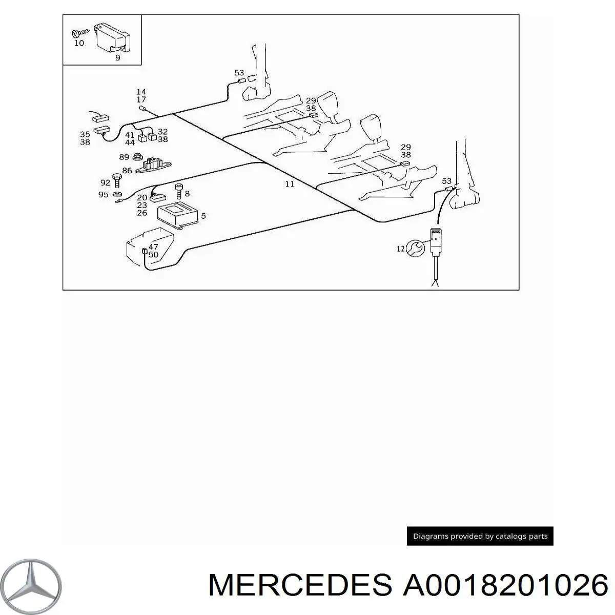 A0018201026 Mercedes sensor airbag delantero