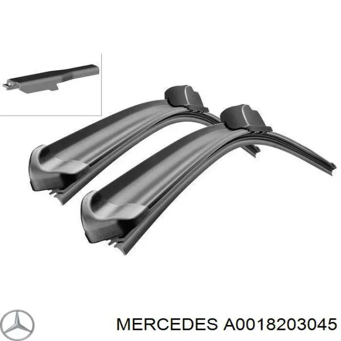 Escobillas de limpiaparabrisas delanteras Mercedes 0018204245