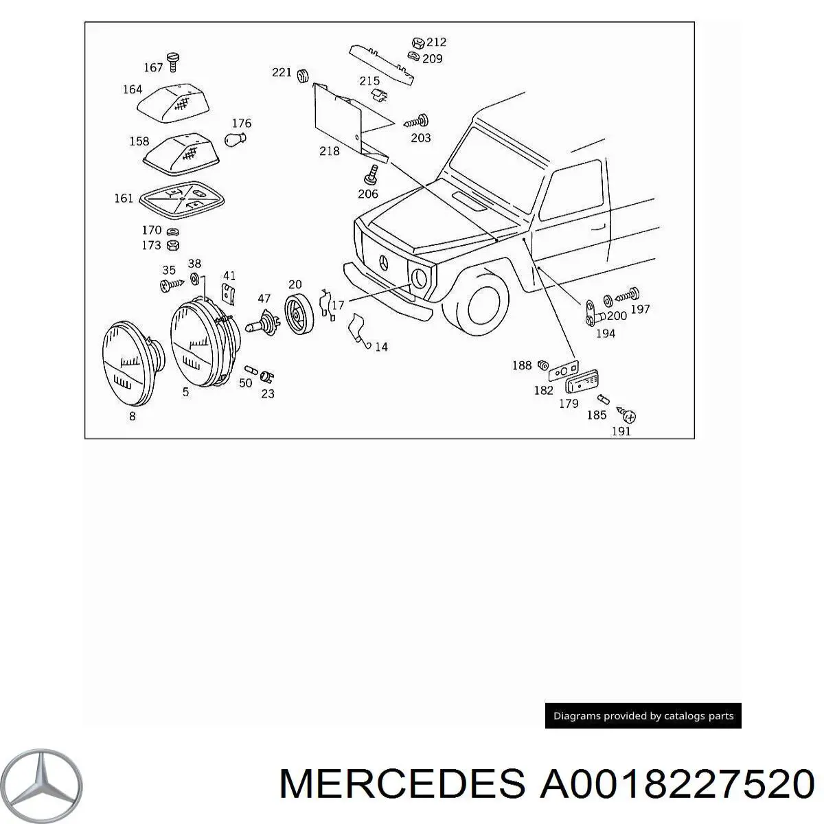 A0018227520 Mercedes luz intermitente guardabarros