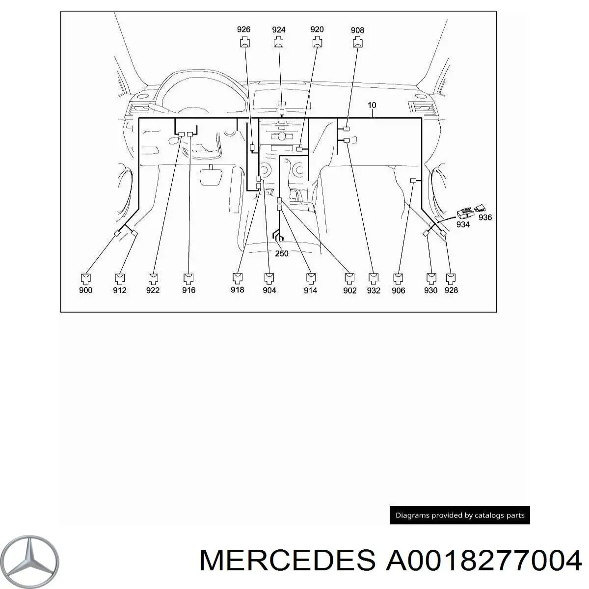 A0018278204 Mercedes Baca de techo