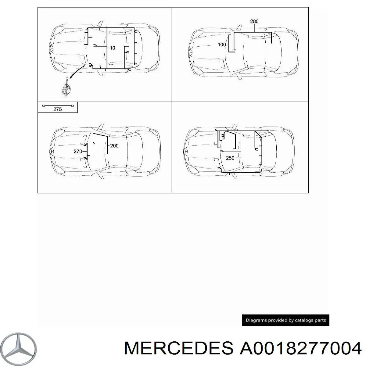 Baca de techo Mercedes A0018278204 precio, desde 87,12 EUR