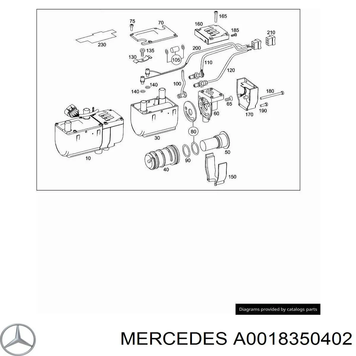 A0018350402 Mercedes bomba de combustible, calefacción auxiliar