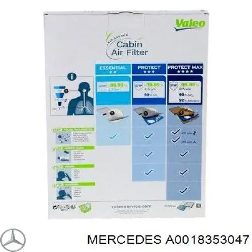 A0018353047 Mercedes filtro habitáculo
