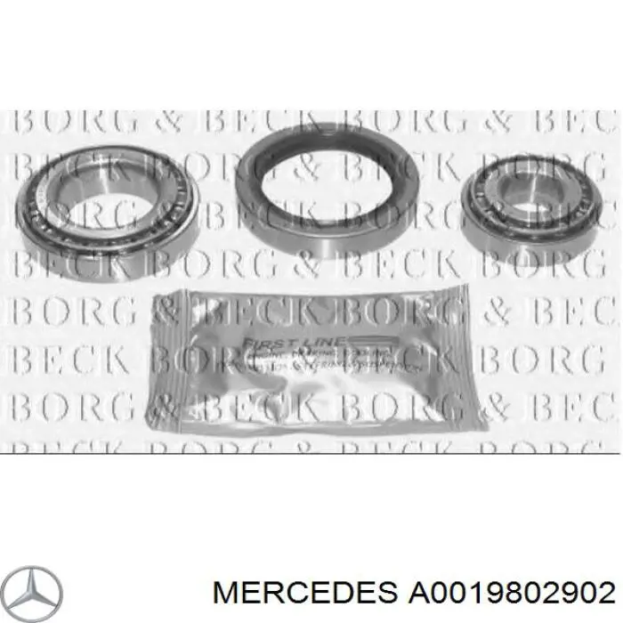 A0019802902 Mercedes cojinete interno del cubo de la rueda delantera