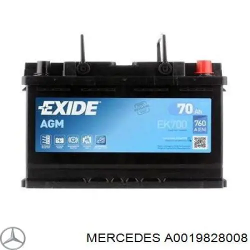 A0019828008 Mercedes Batería Start-Stop